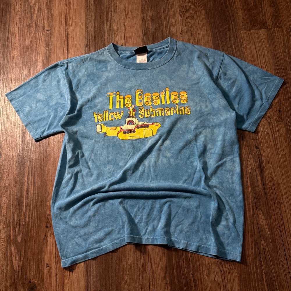 The Beatles Yellow Submarine Liquid‎ Blue T-shirt Medium Mens